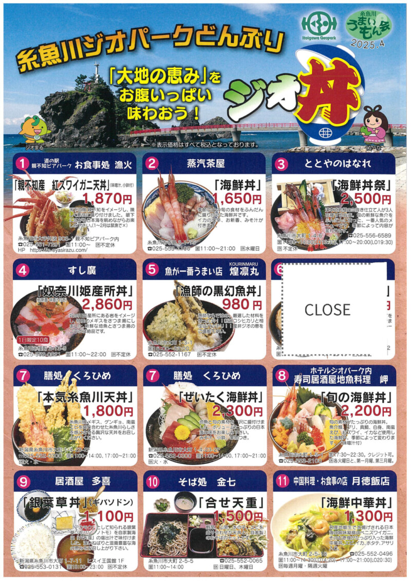 糸魚川ジオパークどんぶり　ジオ丼