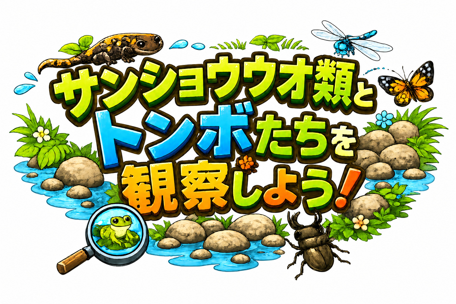 6/21【ジオツアー】サンショウウオ類とトンボたちを観察しよう!!