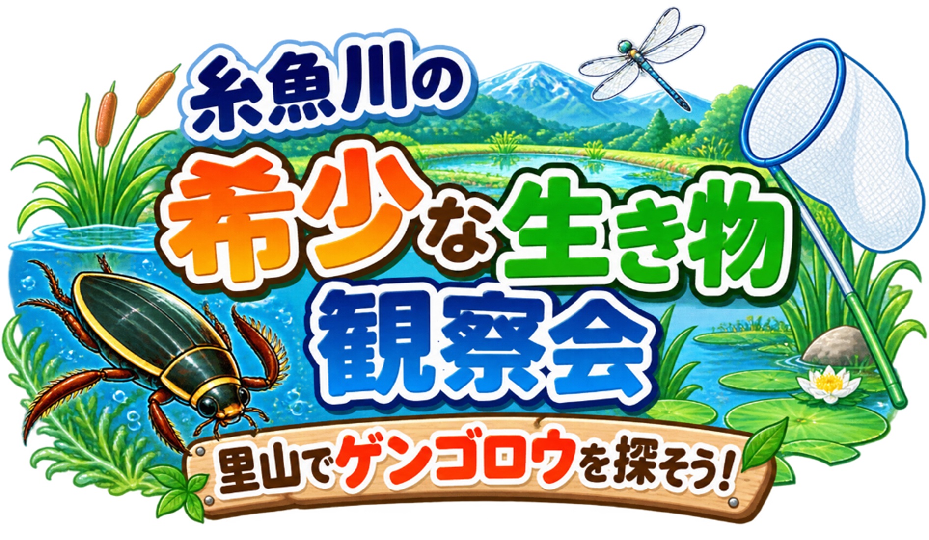 【募集中】9/27 里山でゲンゴロウを探そう!